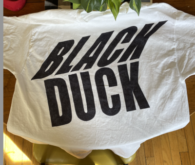 Black duck shirt back 